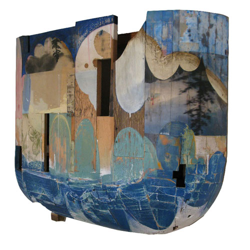 On Off, 2008, Mixed Media on Wood, 31x25x7